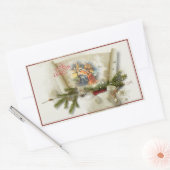 Schöne Krippe individuelle Feiertage Rechteckiger Aufkleber (Umschlag)