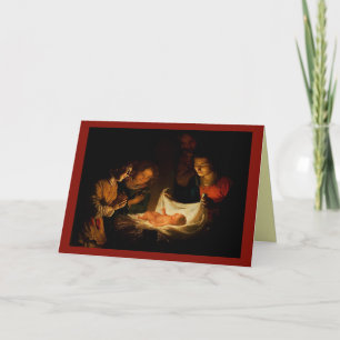 Schöne Krippe Weihnachtskarte 1620 Kopie Feiertagskarte