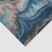 Schöne Kristallgeode in Blau und Gold Seidenpapier (Ausschnitt)