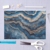 Schöne Kristallgeode in Blautönen Seidenpapier (Handwerk)