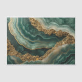 Schöne Kristallgeode in Grün und Gold Seidenpapier (Vorderseite)