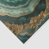 Schöne Kristallgeode in Grün und Gold Seidenpapier (Ausschnitt)