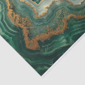 Schöne Kristallgeode in grünen Malachit-Tönen Seidenpapier (Ausschnitt)