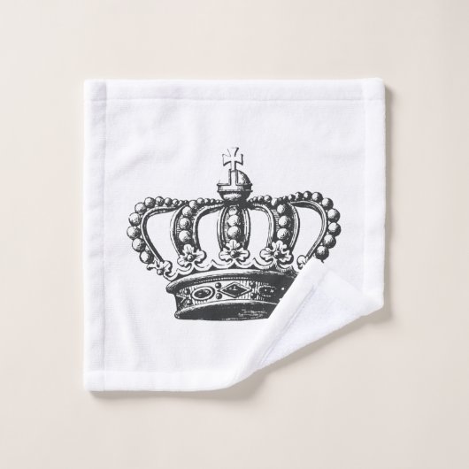 Schöne Krone Badhandtuch Set (Waschlappen)