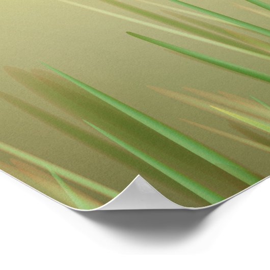 Schöne Kronleuchter-Federbild Poster (Ecke)