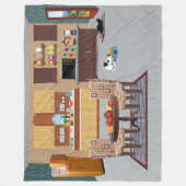 Schöne Küche Fleecedecke (Vorderseite)