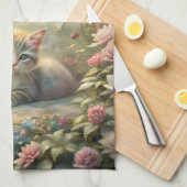 Schöne Küche im Rose Garden (Shabby Chic) Geschirrtuch (Viertel Falte)