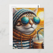 Schöne Küche mit Kaffee Postkarte (Vorne/Hinten)