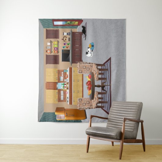 Schöne Küche Wandteppich (Beispiel)