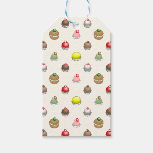 Schöne Kuchen in hübschen Farben Geschenkanhänger (Vorderseite)