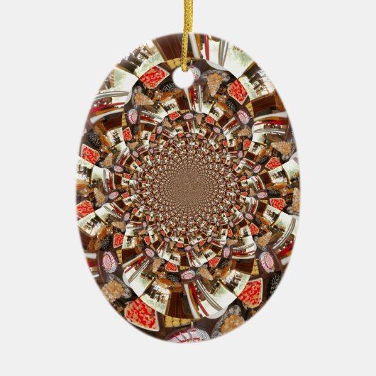 Schöne Kuchen und Desserts Keramikornament (Vorne)