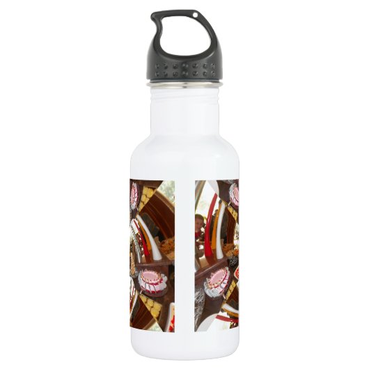 Schöne Kuchen und Desserts Trinkflasche (Rückseite)