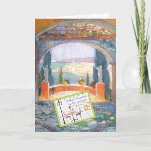 SCHÖNE KÜCHER AUF DER TERRASSE DER VILLA   KARTE (Vorderseite)