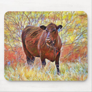 Schöne Kuh in Weide Art Mouse Pad Mousepad