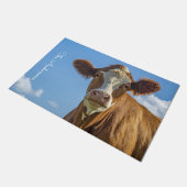 Schöne Kuh Personalisiert Doormat Fußmatte (Schrägansicht)