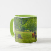 Schöne Kuh Viehweide Bauernhof Tasse (Vorderseite Links)