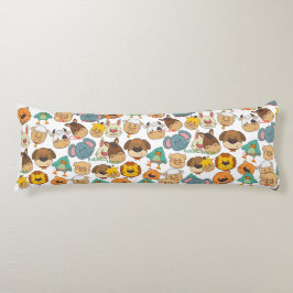 Schöne Kühe der Tierfarm Kaninchen Schweine Kinder Seitenschläferkissen