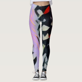 Schöne kühne Moderne Kunst Zurück und Lavendel Leggings