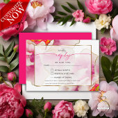 Schöne, kühne Scarlet Peony RSVP Karte