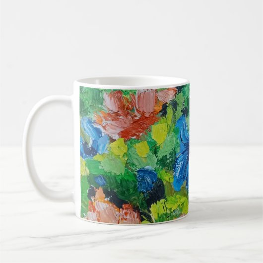 Schöne Kunst-Blume Kaffeetasse (Links)