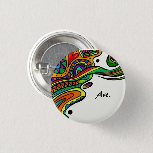 Schöne Kunst Button (Vorne & Hinten)