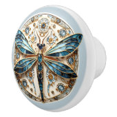 Schöne Kunst-Deco-Drachenblume Keramikknauf (Rechts)