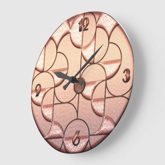 Schöne Kunst-Déco Runde Große Wanduhr (Winkel)