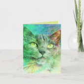 Schöne Kunst der Katze - Leere Karte (Vorderseite)