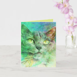 Schöne Kunst der Katze - Leere Karte