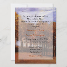 Schöne Kunst Hochzeitseinladungen, Herbst Landscha