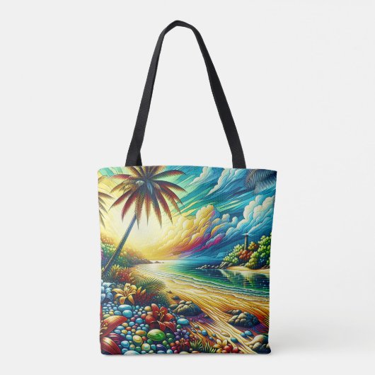 Schöne Kunst | Küstenküche Personalisiert Tasche (Rückseite)