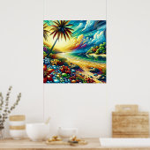 Schöne Kunst | Küstenküche Poster (Küche)