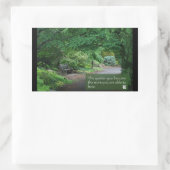 Schöne Kunst mit Weisheitswörtern Rechteckiger Aufkleber (Tasche)