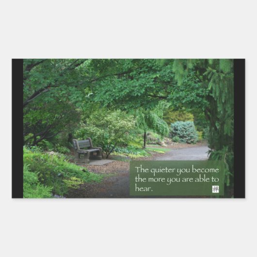Schöne Kunst mit Weisheitswörtern Rechteckiger Aufkleber (Vorderseite)