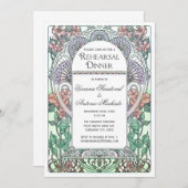 Schöne Kunst Nouveau Proben-Abendessen-Einladungen Einladung (Vorne/Hinten)