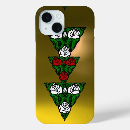 SCHÖNE KUNST NOUVEAU WEISSE ROTE ROSEN TRIANGLE Case-Mate iPhone HÜLLE (Rückseite)