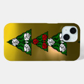 SCHÖNE KUNST NOUVEAU WEISSE ROTE ROSEN TRIANGLE Case-Mate iPhone HÜLLE (Rückseite (Horizontal))