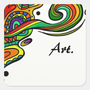 Schöne Kunst Quadratischer Aufkleber