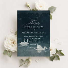 Schöne Kunst Schwanensee Hochzeitseinladung Einladung