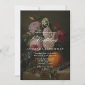 Schöne Kunst Vintages Blumenleben Hochzeit Einladung (Vorderseite)