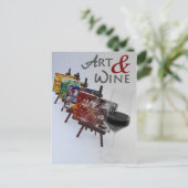 Schöne Kunst & Wein Postkarte! Postkarte (Stehend Vorderseite)