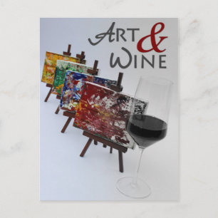 Schöne Kunst & Wein Postkarte! Postkarte