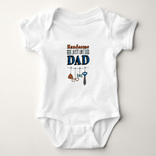 Schöne Kunst, wie Vater Vatertag Papa Art Baby Strampler