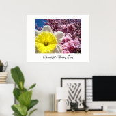 Schöne Kunstdrucke vom Frühling, gelb. Poster (Heimbüro)