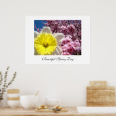 Schöne Kunstdrucke vom Frühling, gelb. Poster (Küche)