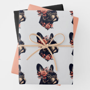 Schöne künstlerische Frenchie Geschenkpapier Set