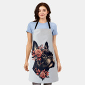 Schöne künstlerische Frenchie Schürze (Getragen)