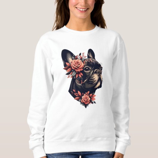 Schöne künstlerische Frenchie Sweatshirt (Vorderseite)