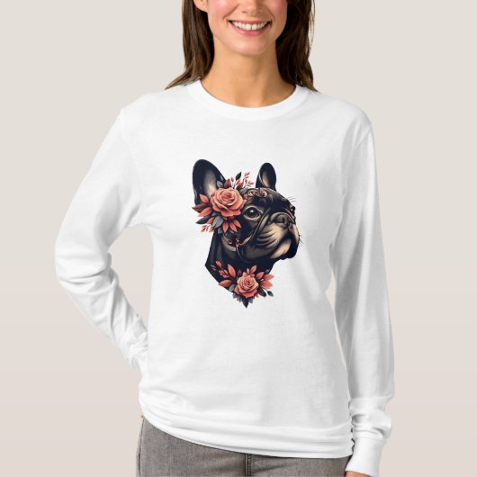 Schöne künstlerische Frenchie T-Shirt (Vorderseite)