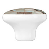 Schöne künstlerische Mutter der Perle inspiriert e Keramikknauf (Seitenansicht)